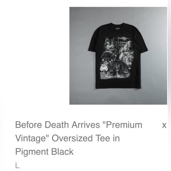 Darc Sport Death Arrives "Premium Vintage" Oversized Tee in Pigment Black
L - Picture 3 of 6